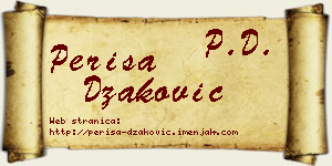 Periša Džaković vizit kartica